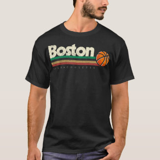 Camiseta Vintage Basketball Boston City B-Ball Retro Stripe