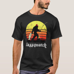 Camiseta Vintage Bassquatch Pesca Gente Creyente Espacial A