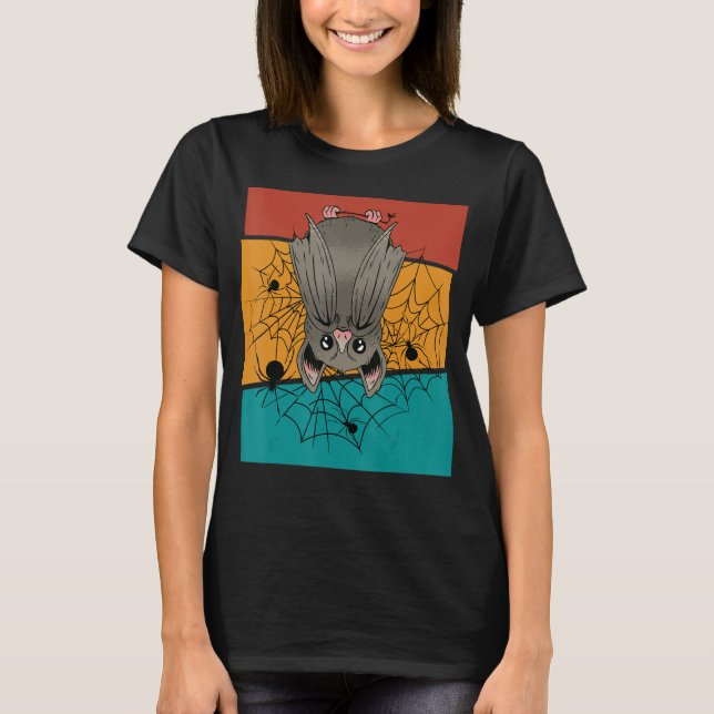 Camiseta Vintage Bat With Spiders (Anverso)
