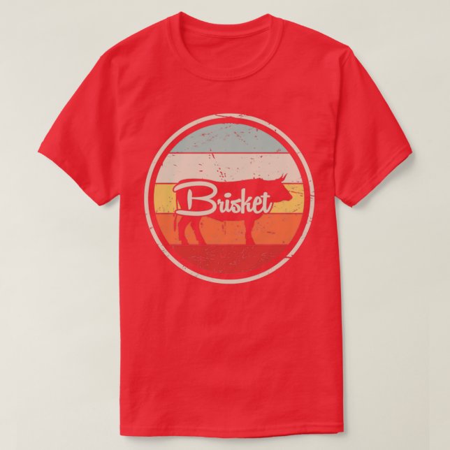 Camiseta Vintage BBQ Brisket Barbecue Beef  (Diseño del anverso)