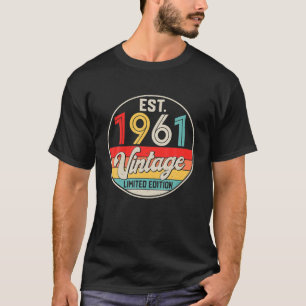 Camiseta Vintage Bday de 61 años 1961 edición limitada 61ª