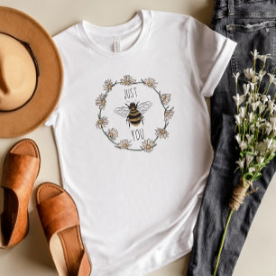 Camiseta Vintage Bee Flower Daisy Cita Solo Sé Tú