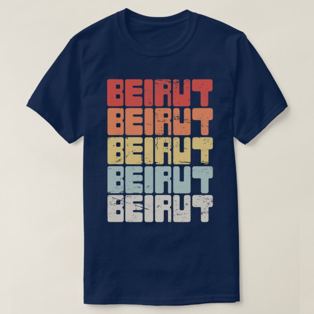 Camiseta Vintage BEIRUT Líbano Textos (Diseño del anverso)