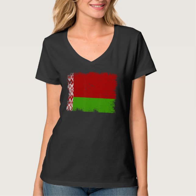 Camiseta Vintage Belarus Flag Belarusian Independence Day (Anverso)