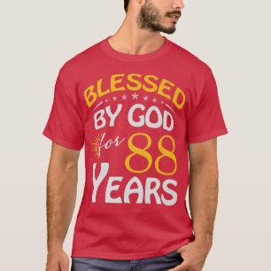 Camiseta Vintage bendecido por Dios por 88 años feliz 88