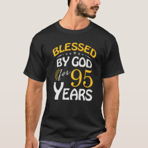 Camiseta Vintage bendecido por Dios por los 95 años Feliz 9
