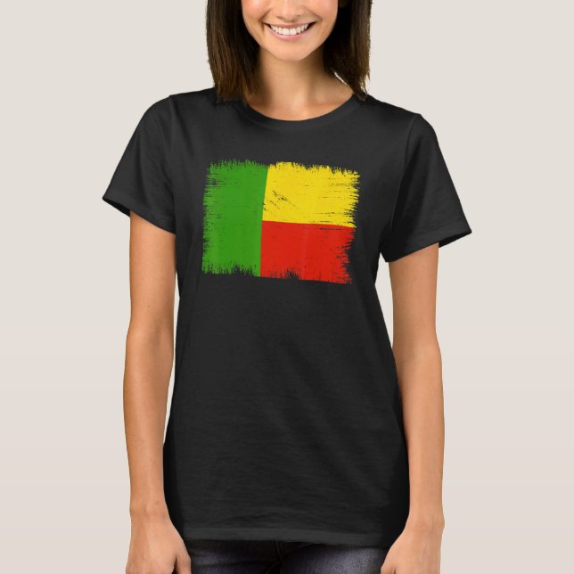 Camiseta Vintage Benin Flag Beninese Independence Day (Anverso)