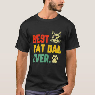 Camiseta Vintage Best Cat Dad Ever Cat Daddy Gifts