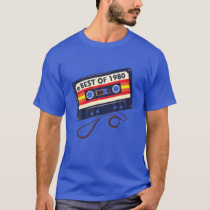Camiseta Vintage Best Of 1980 40 Years Birthday Cassett