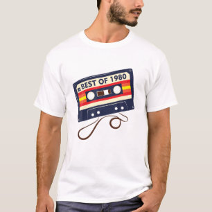 Camiseta Vintage Best Of 1980 40 Years Birthday Cassett