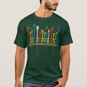 Camiseta Vintage Best Poppie Ever Daddy Guitar Father's Day