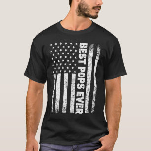 Camiseta Vintage Best Pops ever Men American Flag Ideale pa