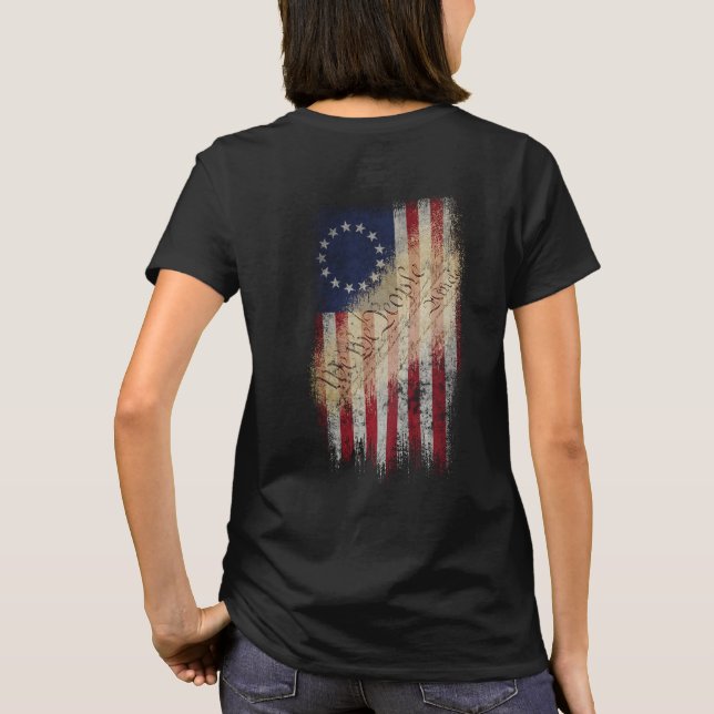 Camiseta Vintage Betsy Ross Bandera Americana (Reverso)