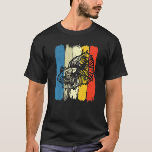 Camiseta Vintage Betta Fish Tank Aquarium Fishshing Retro