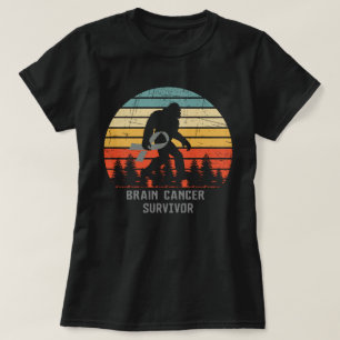 Camiseta Vintage Bigfoot Bravo Sobreviviente de cáncer de c