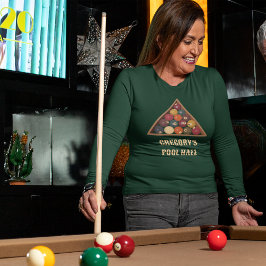 Camiseta Vintage Billiard Balls Personalizado Mesa de billa