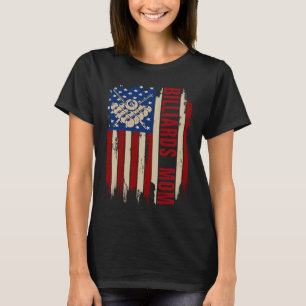 Camiseta Vintage Billiards Mom American USA Flag Pool Billi
