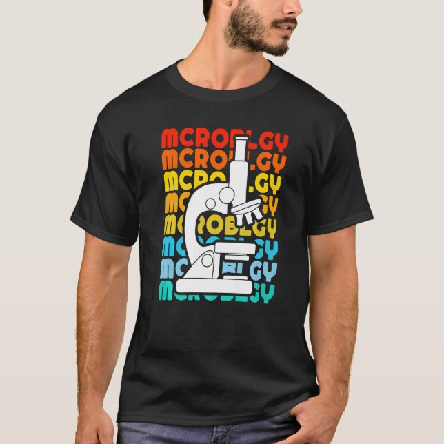 Camiseta Vintage Biology Biologist Microscope Microbiology  (Anverso)