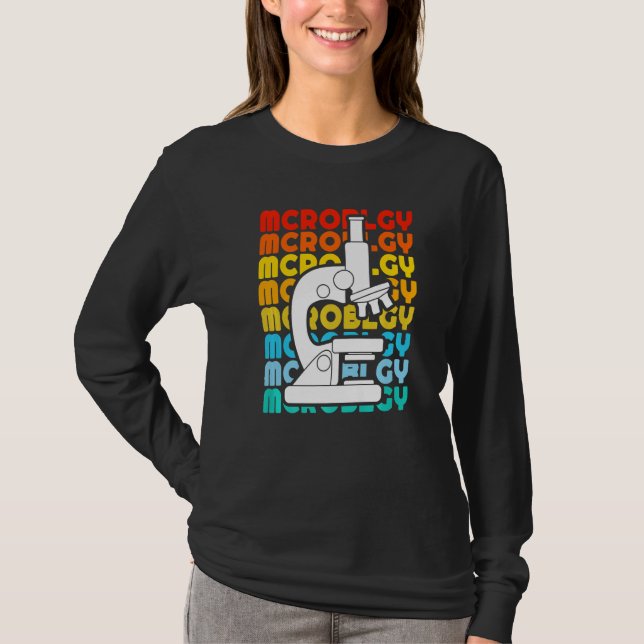 Camiseta Vintage Biology Biologist Microscope Microbiology  (Anverso)