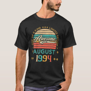 Camiseta Vintage Birthday Awesome From August 1994 Limited