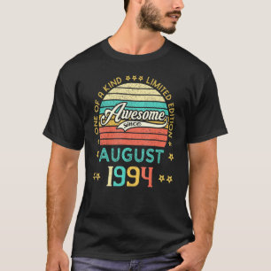 Camiseta Vintage Birthday Awesome From August 1994 Limited