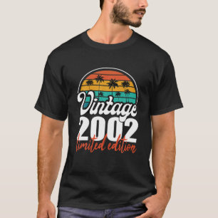 Camiseta Vintage Birthday Retro 2002 Limited Edition