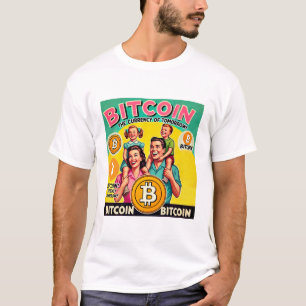 Camiseta Vintage Bitcoin BTC Publicidad Criptocurrency