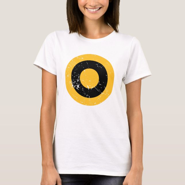 Camiseta Vintage Black & Amber Roundel (Vers.2) (Anverso)