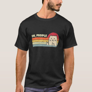 Camiseta vintage black ca ew people mujeres meowy cat