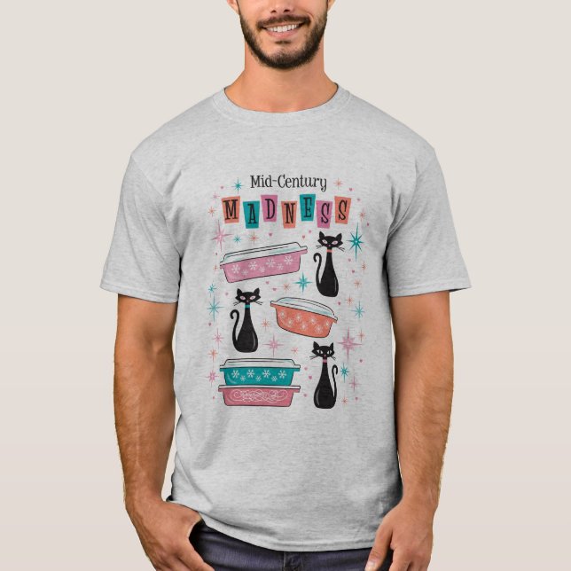 Camiseta Vintage Black Cats Pyrex Mens T-Shirt (Anverso)