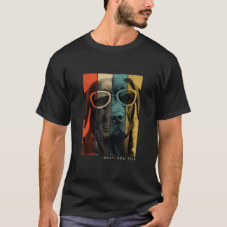 Camiseta Vintage Black Labrador Perro Mamá Papá Niños Hombr