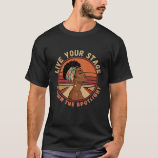 Camiseta Vintage Black Queen Live Your Stage