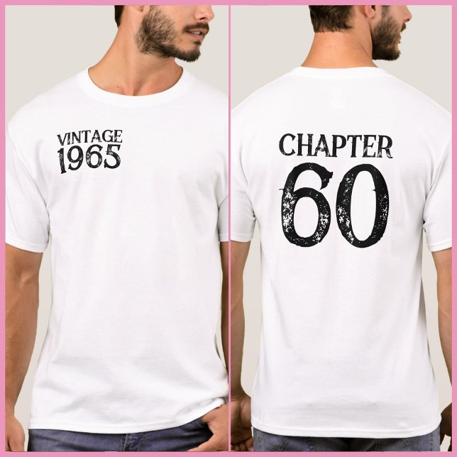 Camiseta Vintage Black & White Stylish Birthday (Subido por el creador)