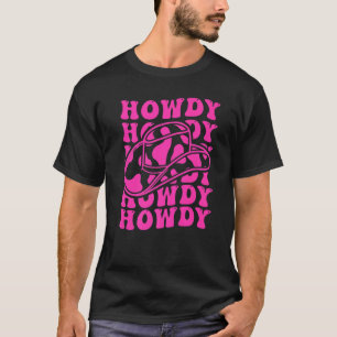 Camiseta Vintage Blanco Howdy Rodeo País Occidental Vaquera