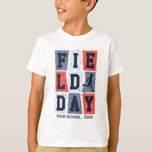 Camiseta Vintage Blocks School Field Day Personalizado