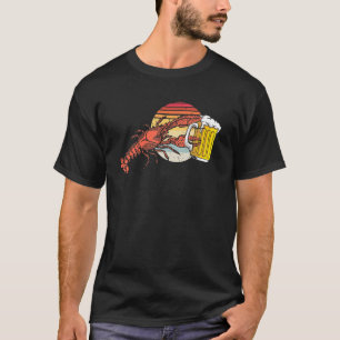 Camiseta Vintage Bogavantes Bebidas de comida Ilustración d
