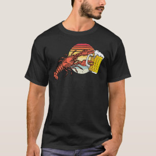 Camiseta Vintage Bogavantes Bebidas de comida Ilustración d