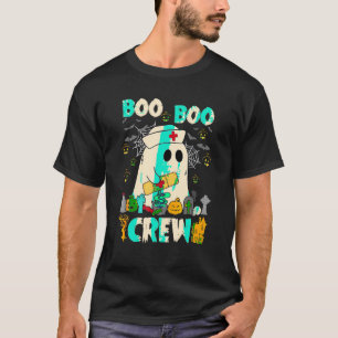 Camiseta Vintage Boo Boo Crew Enfermera Fantasma Halloween