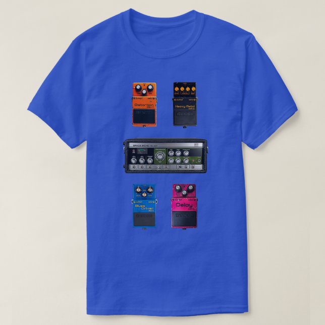Camiseta Vintage Boss Guitar Pedals Set (Diseño del anverso)