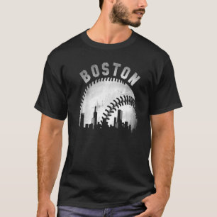 Camiseta Vintage Boston Skyline City Baseball