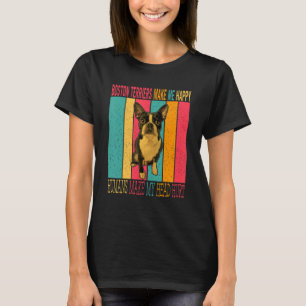 Camiseta Vintage Boston Terriers hacen felices a los humano