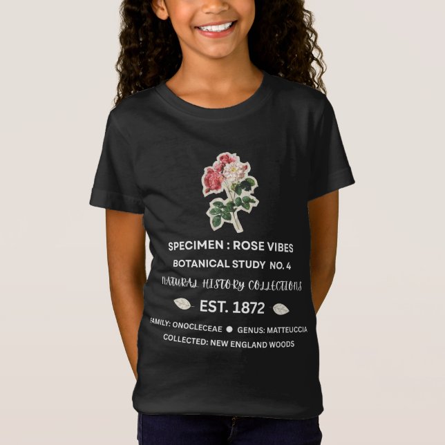 Camiseta Vintage Botanical Rose Vibes  (Anverso)