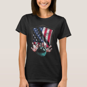 Camiseta Vintage Bowling American Bandera Bowling