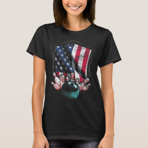 Camiseta Vintage Bowling American Bandera Bowling