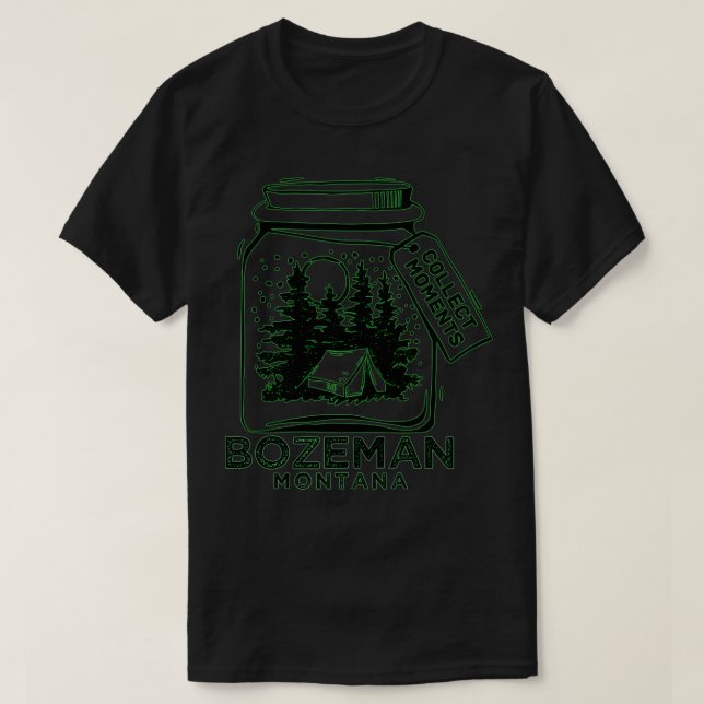 Camiseta Vintage Bozeman, Montana Souvenir (Diseño del anverso)