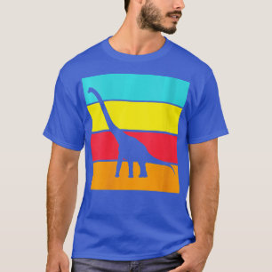 Camiseta Vintage Brontosaurus Dinosaur VNeck 1