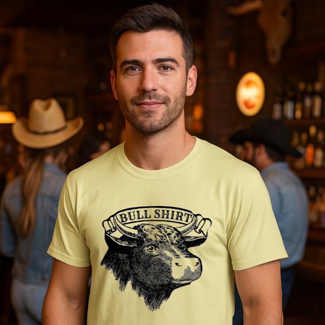Camiseta Vintage Bull Head Template Bull (Subido por el creador)
