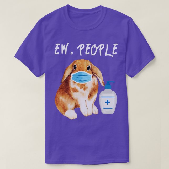 Camiseta Vintage Bunny Mask Ew People (Diseño del anverso)