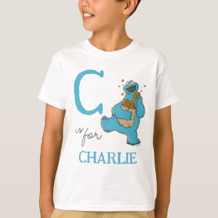 Camiseta Vintage - C es para Cookie Monster   Añadir su nom