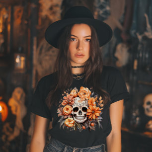 Camiseta Vintage Calavera de Azúcar Halloween